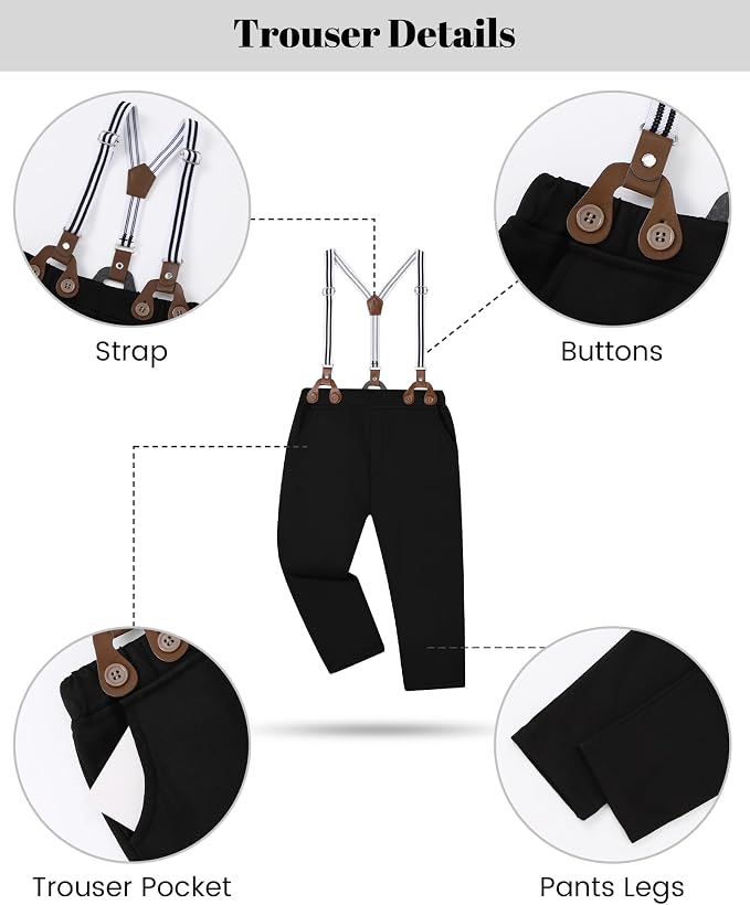 nilikastta Boy Suit Toddler Boy Outfit Boy Dress Shirt - Image 3