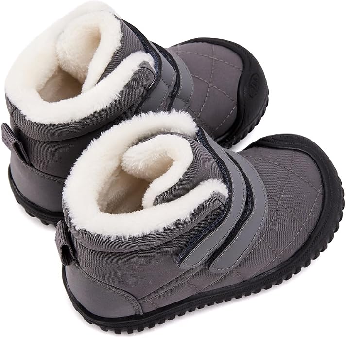 BMCiTYBM Toddler Baby Snow Boots Winter Shoes Boys Girls Cold Weather Baby Faux - Image 4