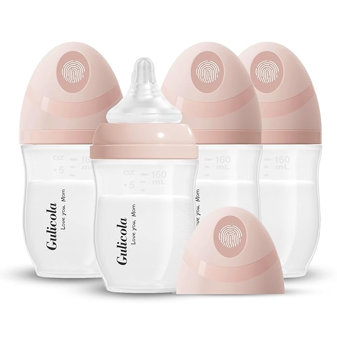 Gulicola PP Baby Breastfeeding Bottles Newborn Set 4 Pack, Extra Slow Flow by GulicolaBaby