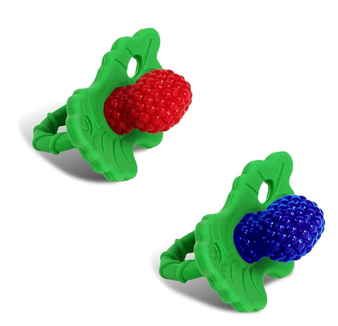 RaZbaby RaZberry Silicone Teether Pacifier – Teething Relief by RaZbaby