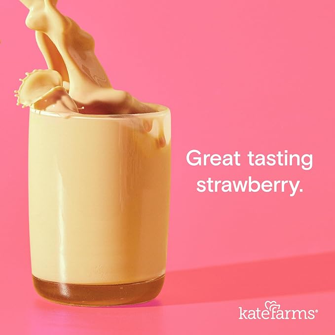 KATE FARMS Organic 1.4 High Calorie Nutrition Shake, Strawberry, 20g Protein - Image 3
