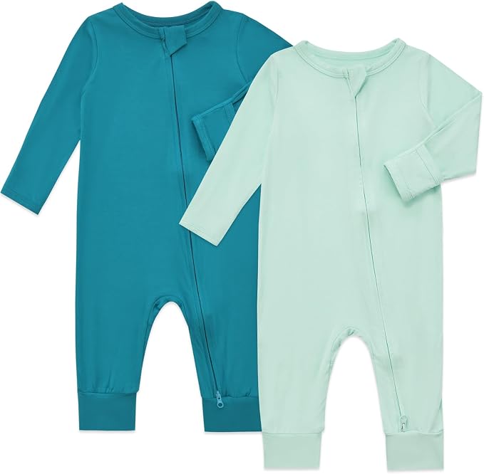 Aablexema Baby Footless Pajamas Rayon 3pcs Unisex Infant Zipper Romper - Image 3