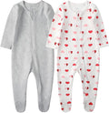 O2 BABY Baby Boys Girls Organic Cotton Zip-Front Sleeper Pajamas, Footed Sleep by O2BABY