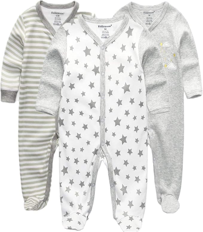 Kiddiezoom Baby and Toddler Boys'Snug Fit Footed One-Piece Romper Jumpsuit - Image 5