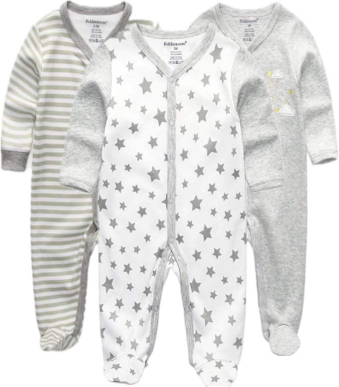 Kiddiezoom Baby and Toddler Boys'Snug Fit Footed One-Piece Romper Jumpsuit - Image 5