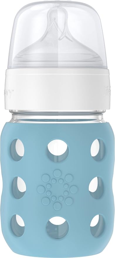 Lifefactory 8-Ounce Wide Neck Glass Baby Bottle by Lifefactory