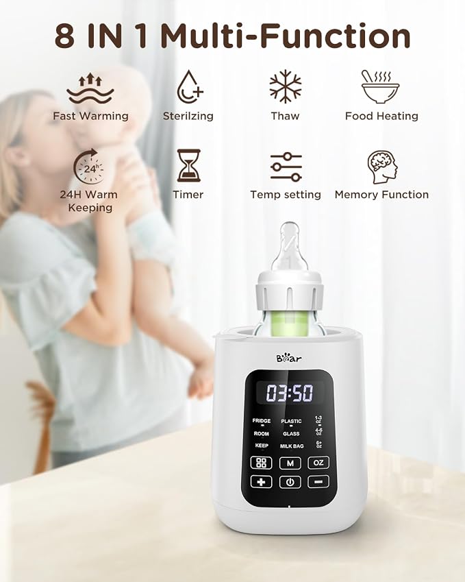 Bear Baby Bottle Warmer, Milk Warmer Breastmilk Bag Formula Fast Warming - Image 2