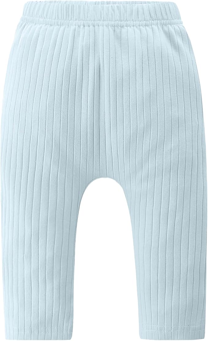 Baby and Toddler Girl's 5 Pack Cotton Ribbed Pull On Pants Leggings 0-4 Years - Image 5