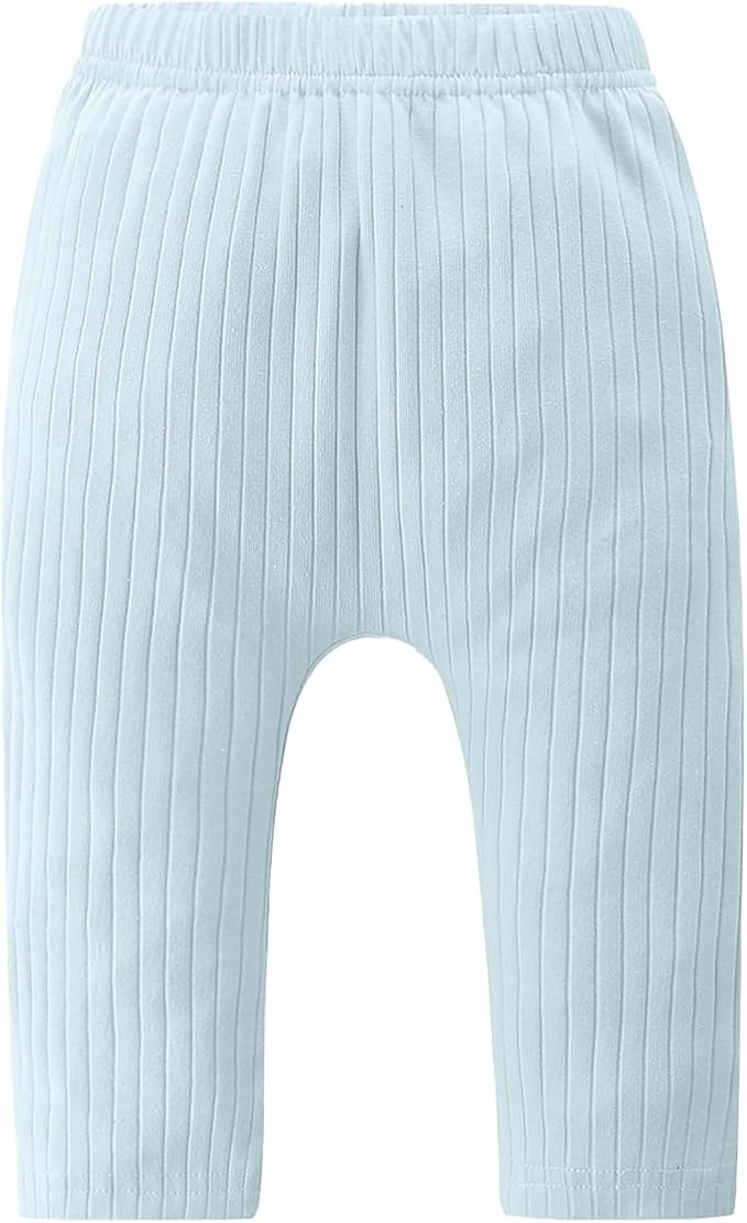 Baby and Toddler Girl's 5 Pack Cotton Ribbed Pull On Pants Leggings 0-4 Years - Image 5