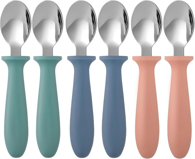 Pimoys 6-Pack Stainless Steel Toddler Spoons Baby & Kids Utensils by PimoysLivingNecessities