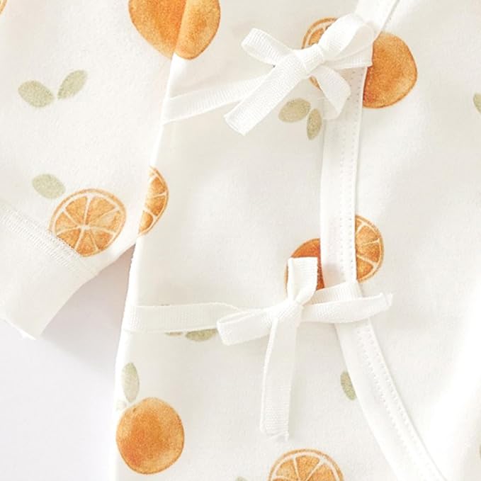 100% Organic Cotton Soft 0-6 Months Unisex Footless Newborn Baby Sleepers - Image 4