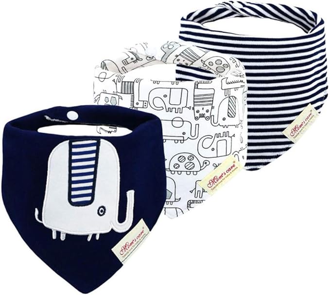 JN&LULU 3 Pack Newborn Baby Bibs Bandana Drool Bibs by JNLULU
