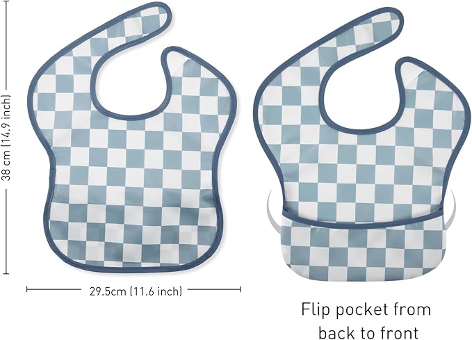 Mess Proof Baby Bib 3 Pack, Waterproof Led Weaning Baby Feeding Bibs - Image 3