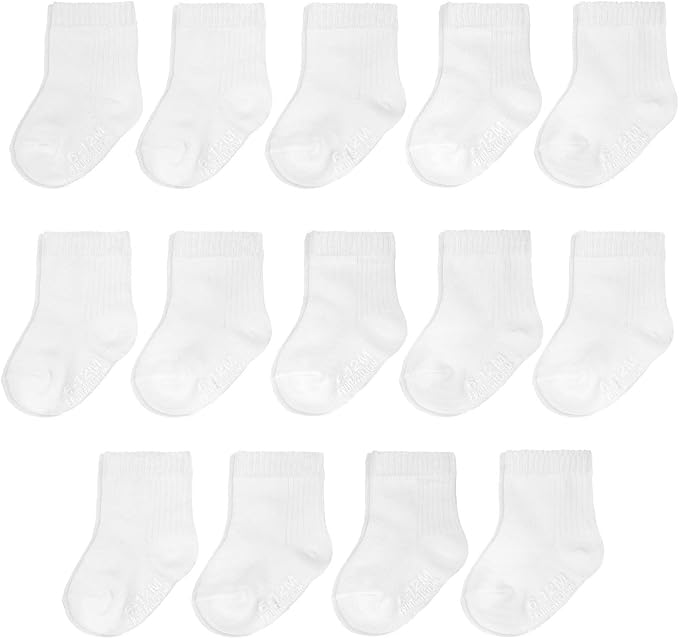 Fruit of the Loom Baby 14-Pack Grow & Fit Flex Zones Cotton Stretch Socks by FruitoftheLoom