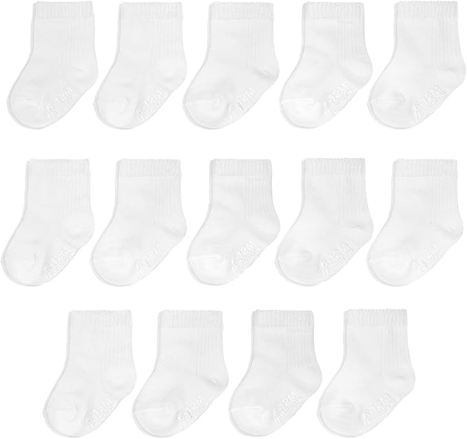 Fruit of the Loom Baby 14-Pack Grow & Fit Flex Zones Cotton Stretch Socks by FruitoftheLoom