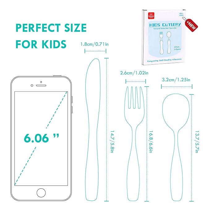 Lehoo Castle 6 Pieces Toddler Utensils, Kids Silverware - Image 8