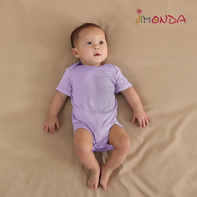 Jimonda Baby Bodysuits Rayon from Bamboo Short Sleeve Baby Boys Girls Rompers - Image 8