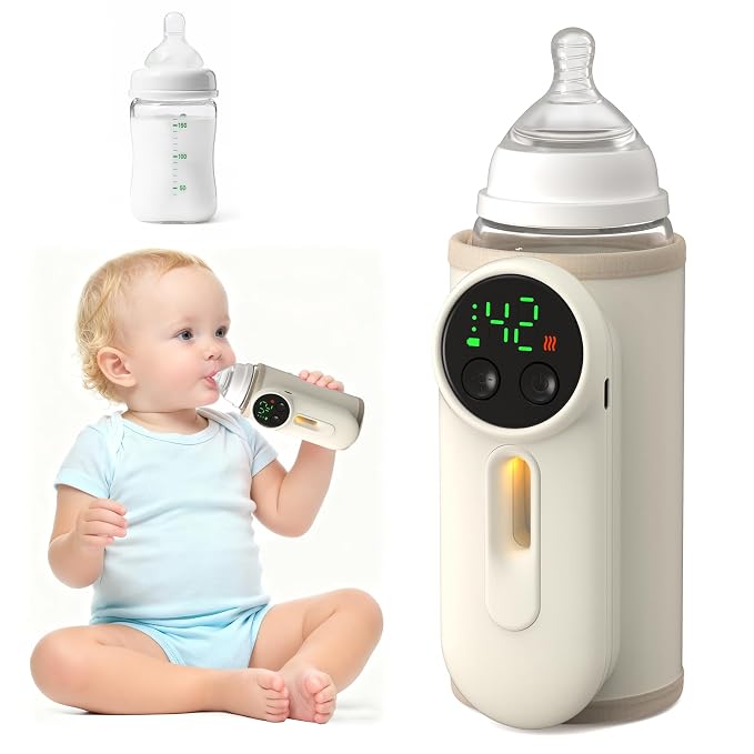 Portable Baby Bottle Warmer Precise Temperature Control via Display Accurate by Unknown