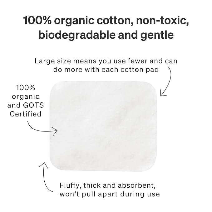 Baby Cotton Pads for Diaper Change by LoveNoobs, Ultra Soft 100% Organic Extra - Image 4