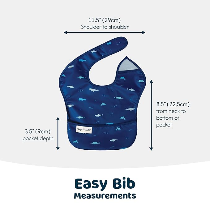 Tiny Twinkle Mess Proof Baby Bibs - Image 7