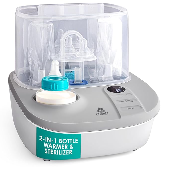 Lil' Jumbl Baby Bottle Sterilizer and Dryer Premium, Removes 99, 9% of Bacteria by LilJumbl