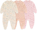 Newborn Baby 2-way Zipper Romper Cotton One-piece Jumsuit 3-pack, 0-24 Months by MAMIMAKA