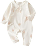 100% Organic Cotton Soft 0-6 Months Unisex Footless Newborn Baby Sleepers by Cherie+Kids