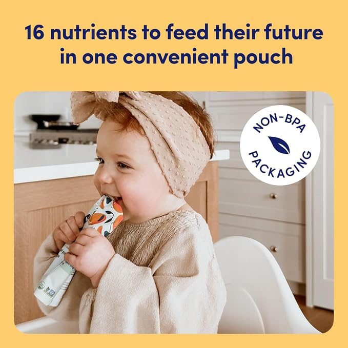 Cerebelly Organic Baby Food Pouches, Carrot Pumpkin Purees, 16 Nutrients - Image 5