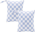 Blue Checkered Waterproof Wet Dy Diaper Bag by Ohocut