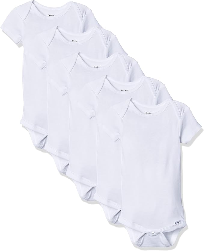 Gerber baby-girls 5-pack Solid Onesies Bodysuits by Gerber