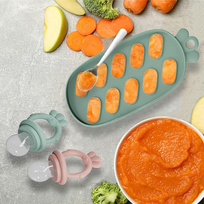 Baby Food Fruit Feeder, Breastmilk Baby Popsicle Molds, Silicone Teether - Image 7