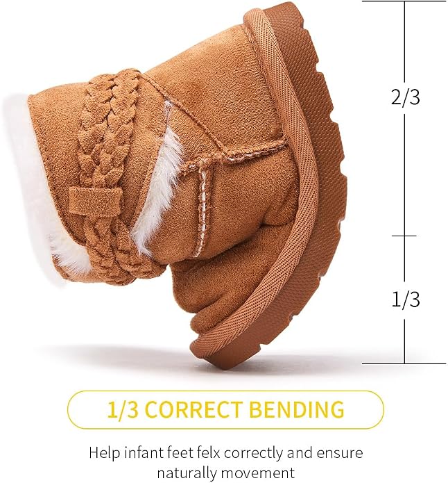 BMCiTYBM Girls Boys Snow Boots Warm Winter Fur Lined Baby Shoes - Image 4