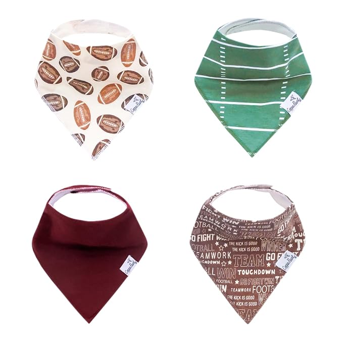 Copper Pearl 4 Pack Soft Cotton Baby Bibs by CopperPearl