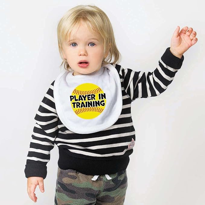 ChalkTalkSPORTS Softball Baby & Infant Bibs | Soft Microfiber Softball Baby Bibs - Image 2