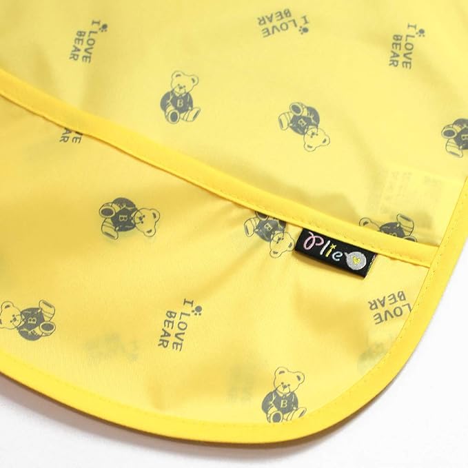 Short Sleeve Waterproof Bib for Toddlers – Feeding Apron for Mealtime, - Image 2