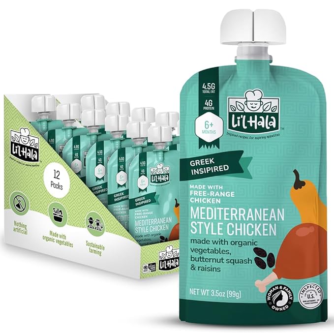 Li’l Hala Mediterranean Chicken Baby Food Pouches – Free-Range Chicken & by LilHalaFoods