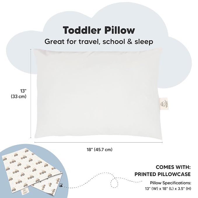 Toddler Pillow with Pillowcase - Image 3