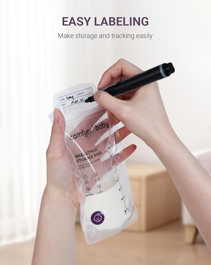 150 Pcs Breastmilk Storage Bags, 8oz Large Capacity, No Leak, Easy Storage - Image 5