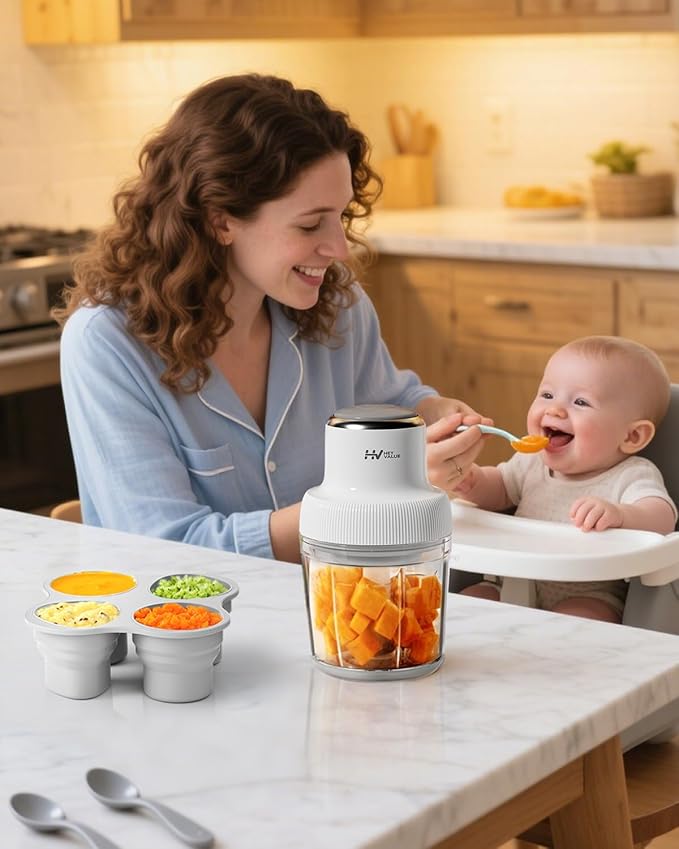 Baby Food Maker, HEYVALUE 13-in-1 Food Processor Set, Baby Puree Blender - Image 6