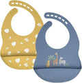 Baby Silicone Bibs 2 Sets Baby Bibs by LITTLERAWR