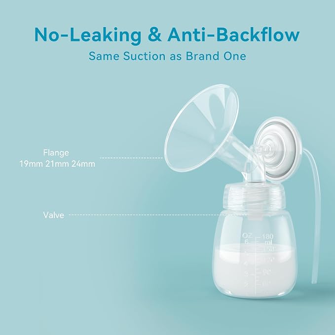 6PCS 20mm Breast Pump Flanges, Duckbill Valves Compatible - Image 4