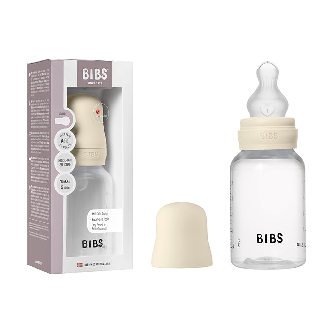 BIBS Baby Bottle 5 oz / 150 ml Silicone Nipple by BIBS