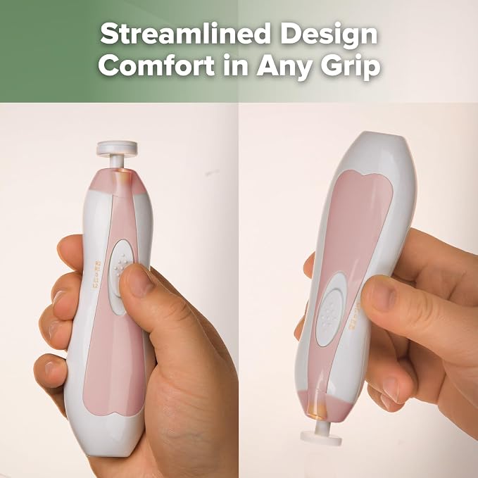 haakaa Baby Nail Trimmer Electric Safe Baby Nail Clippers Baby Nail File Kit - Image 5