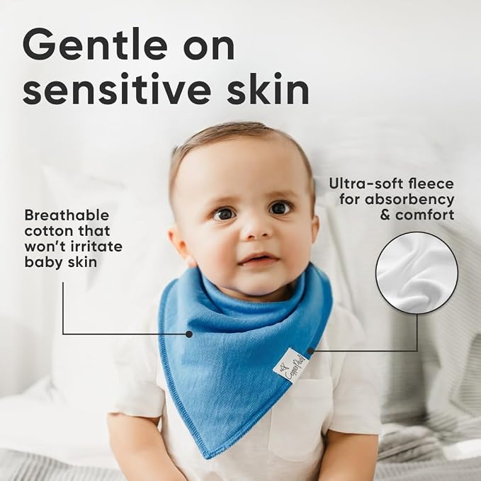 Copper Pearl 4 Pack Soft Cotton Baby Bibs - Image 5