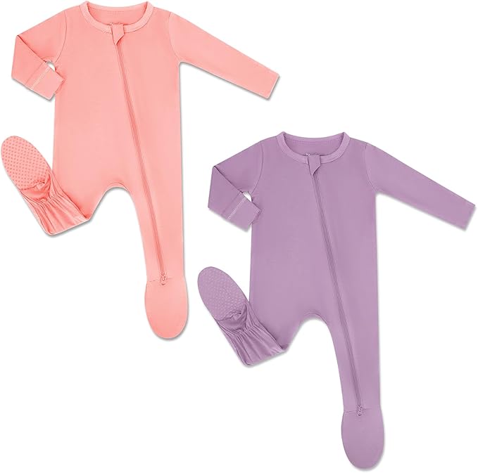 HAPIU Rayon from Bamboo Baby Footed Pajamas, 2 Way Zipper YKK, Footie by HAPIU