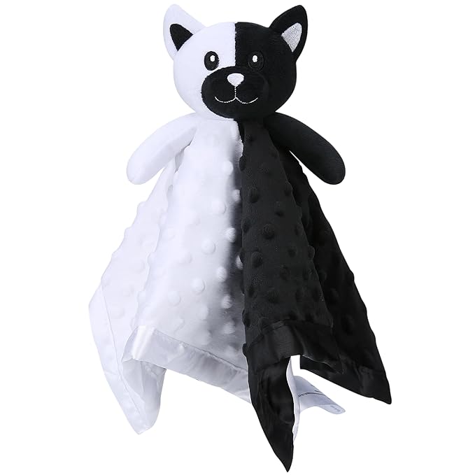 Pro Goleem Cat Loveys for Babies, Soft Security Blanket High Contrast Baby Toys by ProGoleem