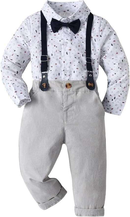 Boarnseorl Baby Boys Pants Sets, Toddler Gentleman Outfits, Infant Long Sleeve - Image 2
