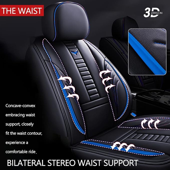 Waterproof 5 Car Seat Covers for Suzuki 1999-2025 95% Models, Premium Faux - Image 5