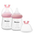 Glass Baby Bottles with Natural Response Nipple Size S by Beilastar-x