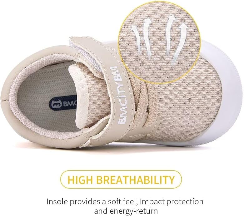 BMCiTYBM Baby Sneakers Girls Boys Lightweight Breathable Mesh First Walkers - Image 4